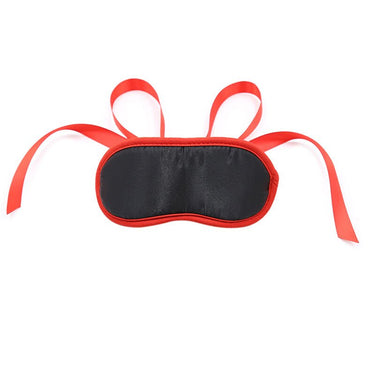 Maschera Fetish con Bordi Rossi - Materiali di Alta Qualità